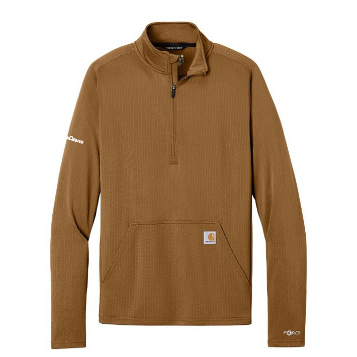 Men's Carhartt Force Half Zip Grid Fleece