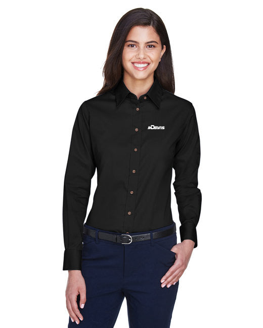 Harriton Ladies Long Sleeve Twill Shirt