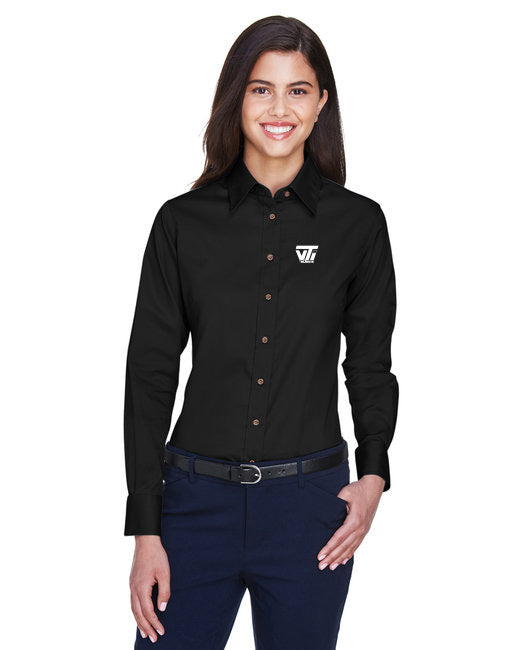 Harriton Ladies Long Sleeve Twill Shirt - VTI