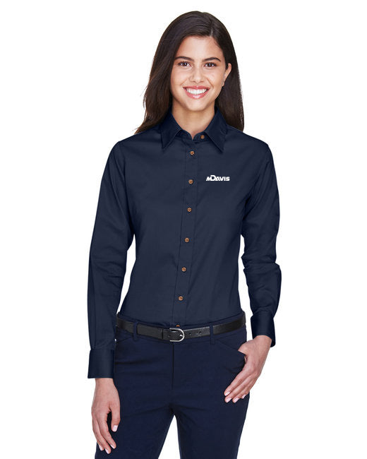 Harriton Ladies Long Sleeve Twill Shirt