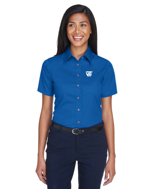 Harriton Ladies Short Sleeve Twill Shirt - VTI