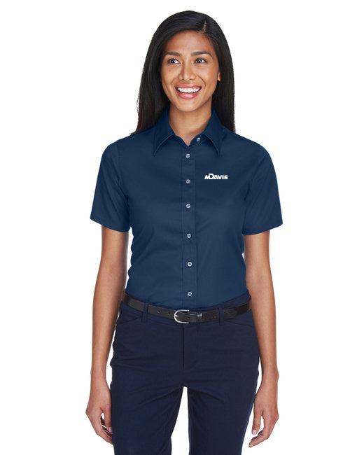 Harriton Ladies Short Sleeve Twill Shirt