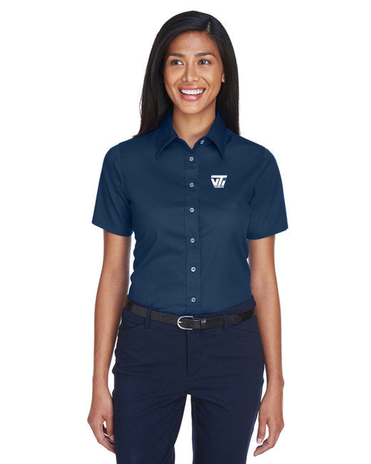 Harriton Ladies Short Sleeve Twill Shirt - VTI