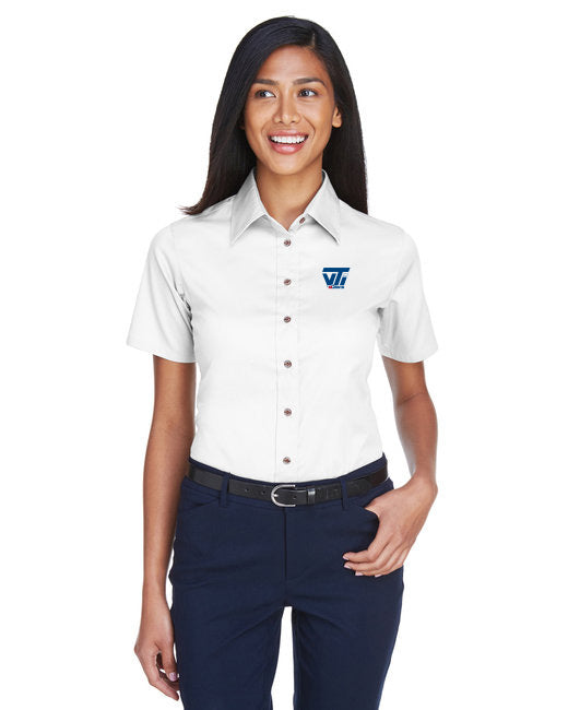 Harriton Ladies Short Sleeve Twill Shirt - VTI
