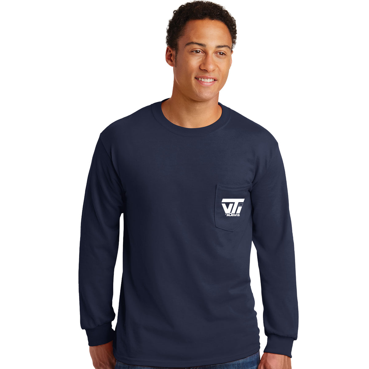 Gildan Long Sleeve Pocket Tee Shirt - VTI