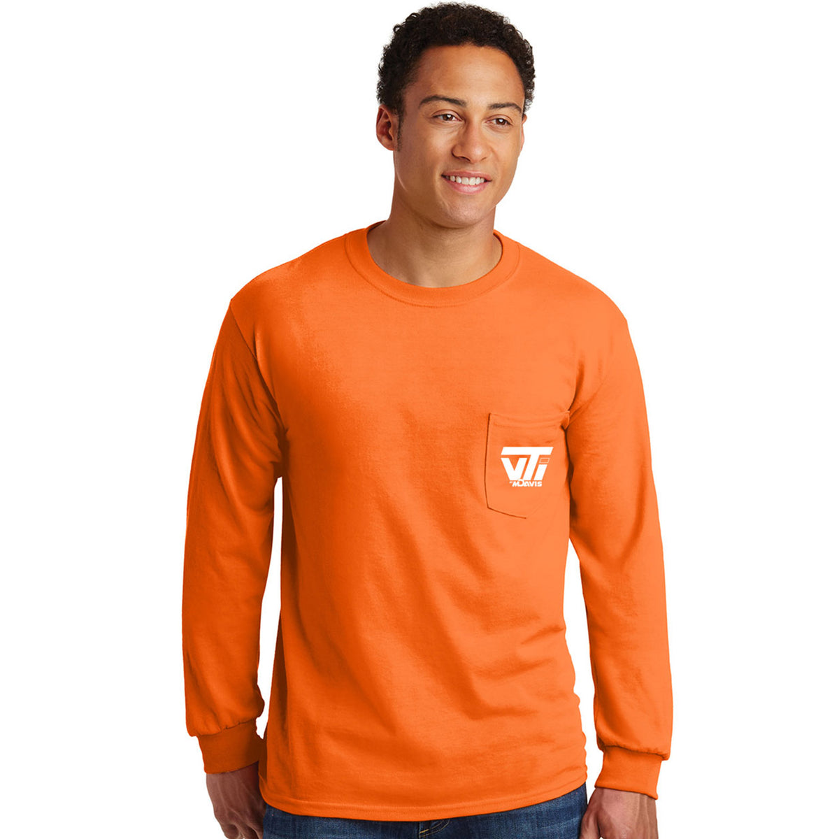 Gildan Long Sleeve Pocket Tee Shirt - VTI