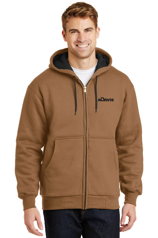 CornerStone Heavyweight Full-Zip Hooded Sweatshirt with Thermal Lining