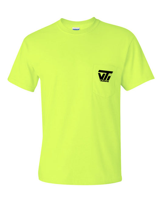 Safety Green Gildan T-Shirt with Pocket - VTI